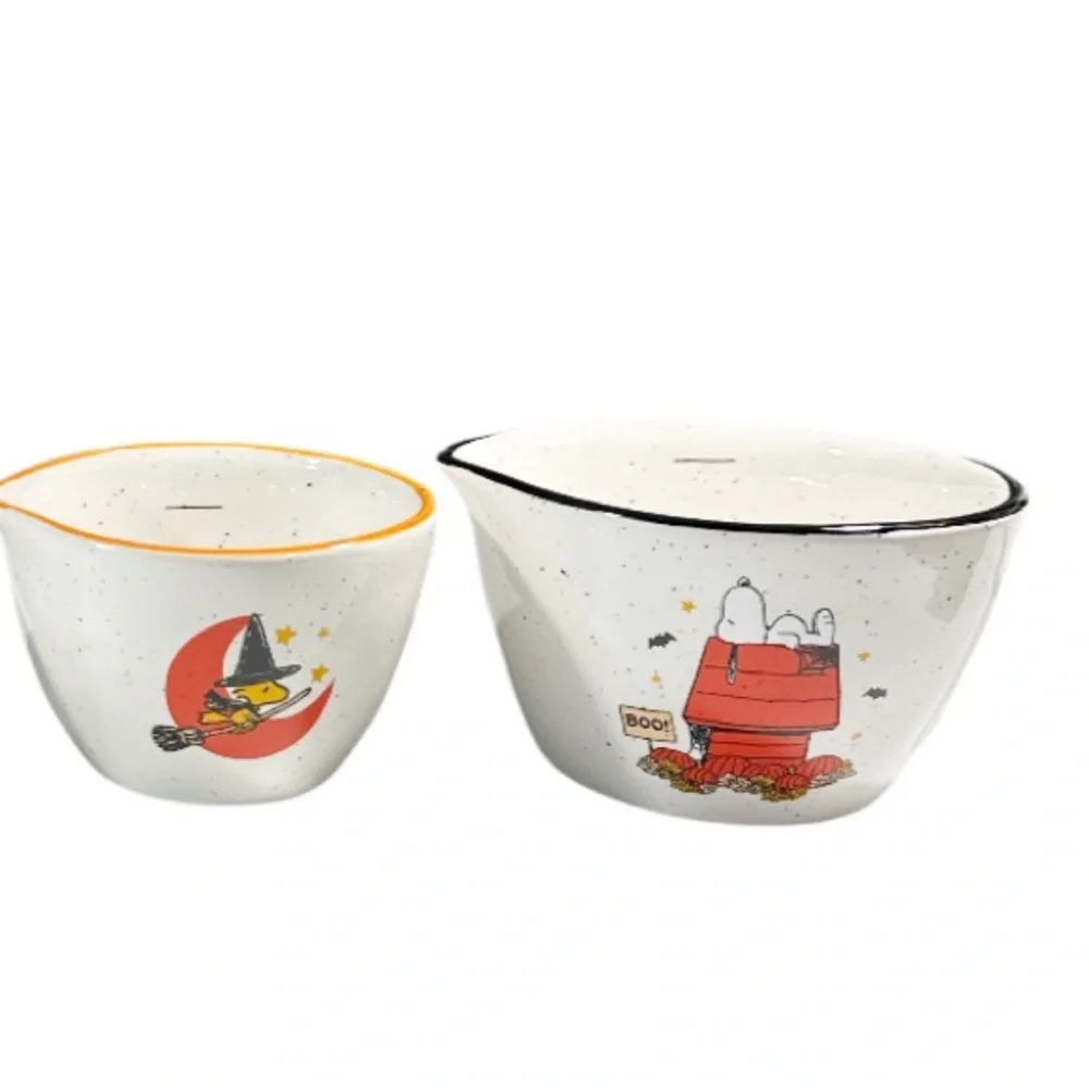 NEW VHTF Rae Dunn/Peanuts New Release 2025 Halloween Measuring Cup Set/4 🎃🎃🎃 - Picture 8 of 9